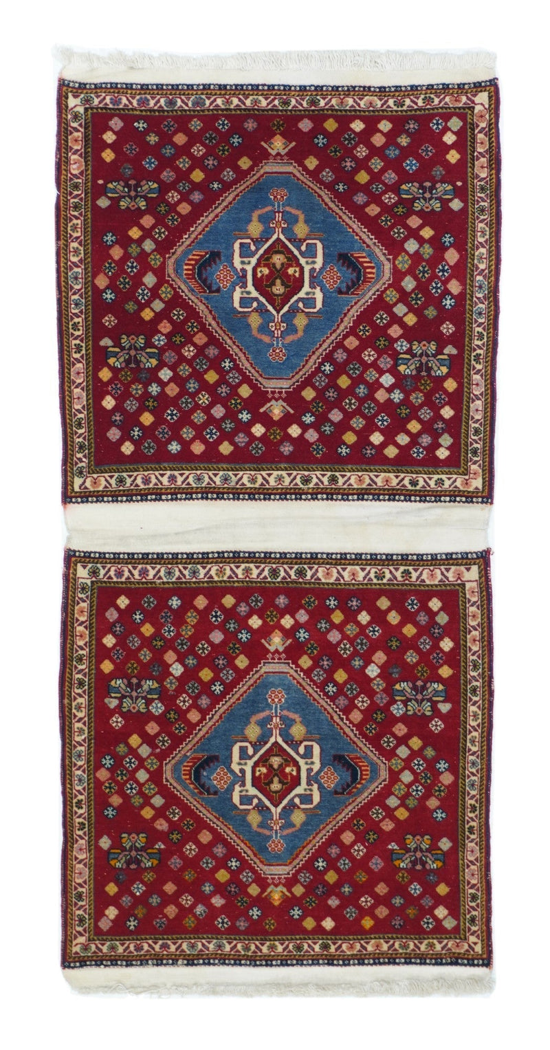 Extremely fine pair of saddle bag  Kashkouli Rug 2'0