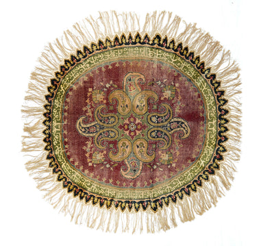Antique Silk Turkish Rug 4'5'' x 4'6''