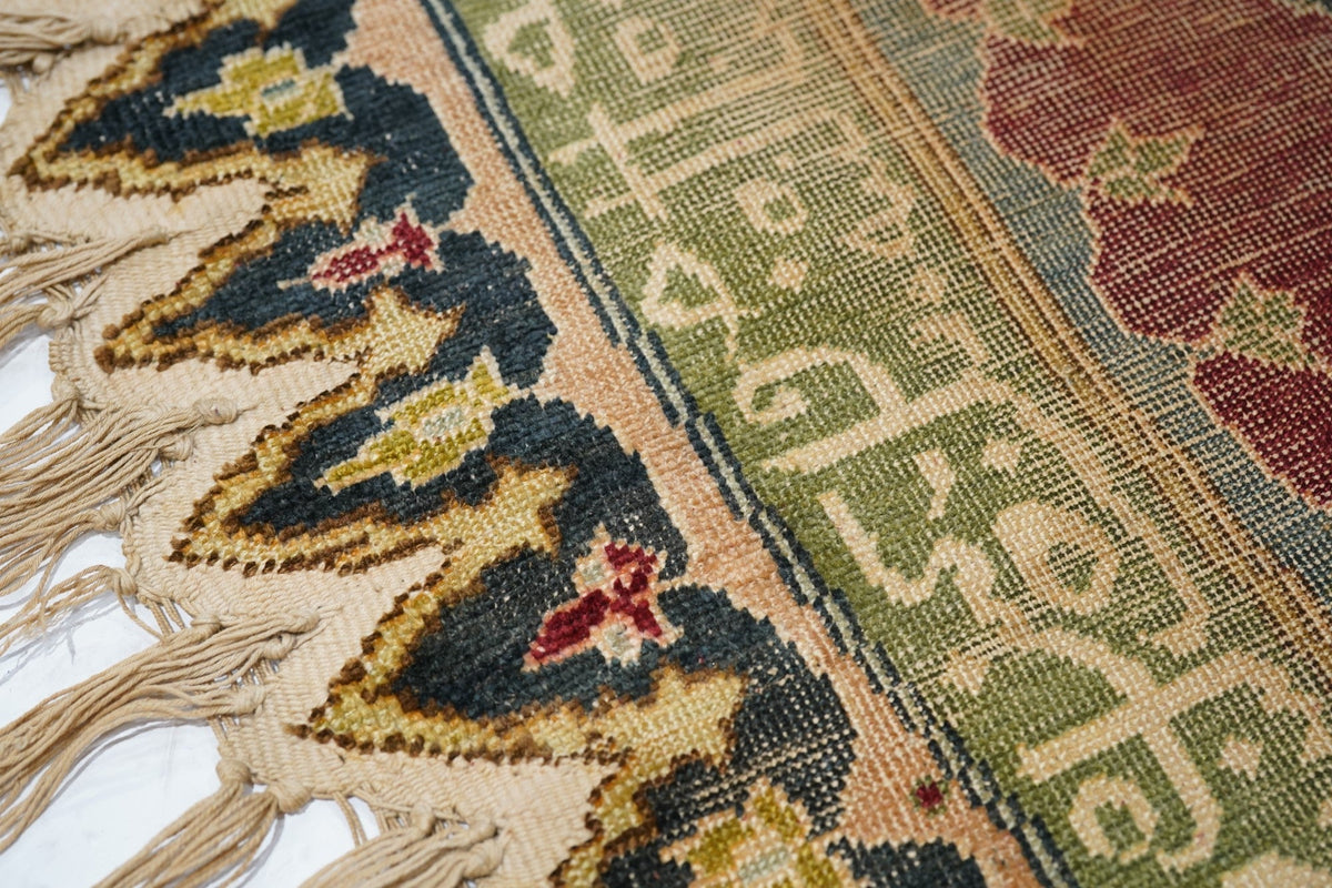 Antique Silk Turkish Rug 4'5'' x 4'6''