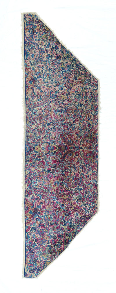 Fine Antique Odd shape Kerman Rug 2'0