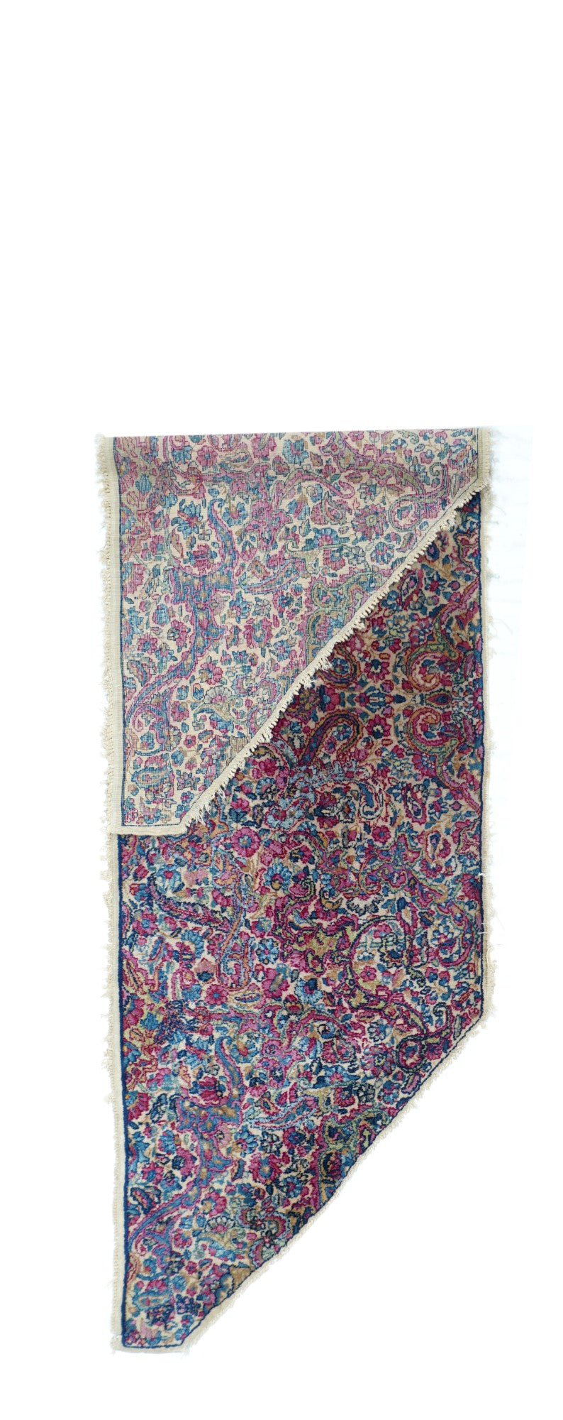 Fine Antique Odd shape Kerman Rug 2'0" x 7'0"