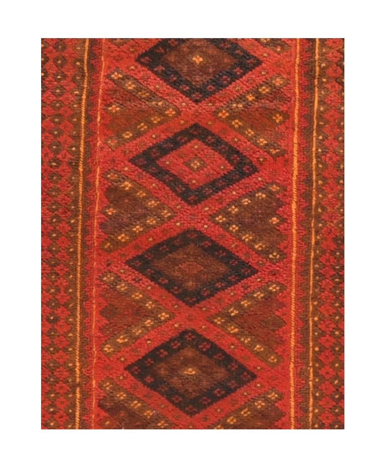 Vintage Afghan Long Rug 2' 0" x 7' 10''