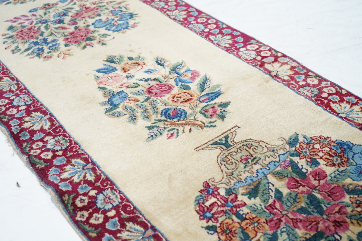 Fine Antique  Kerman Long Rug 2'5'' x 16'2''