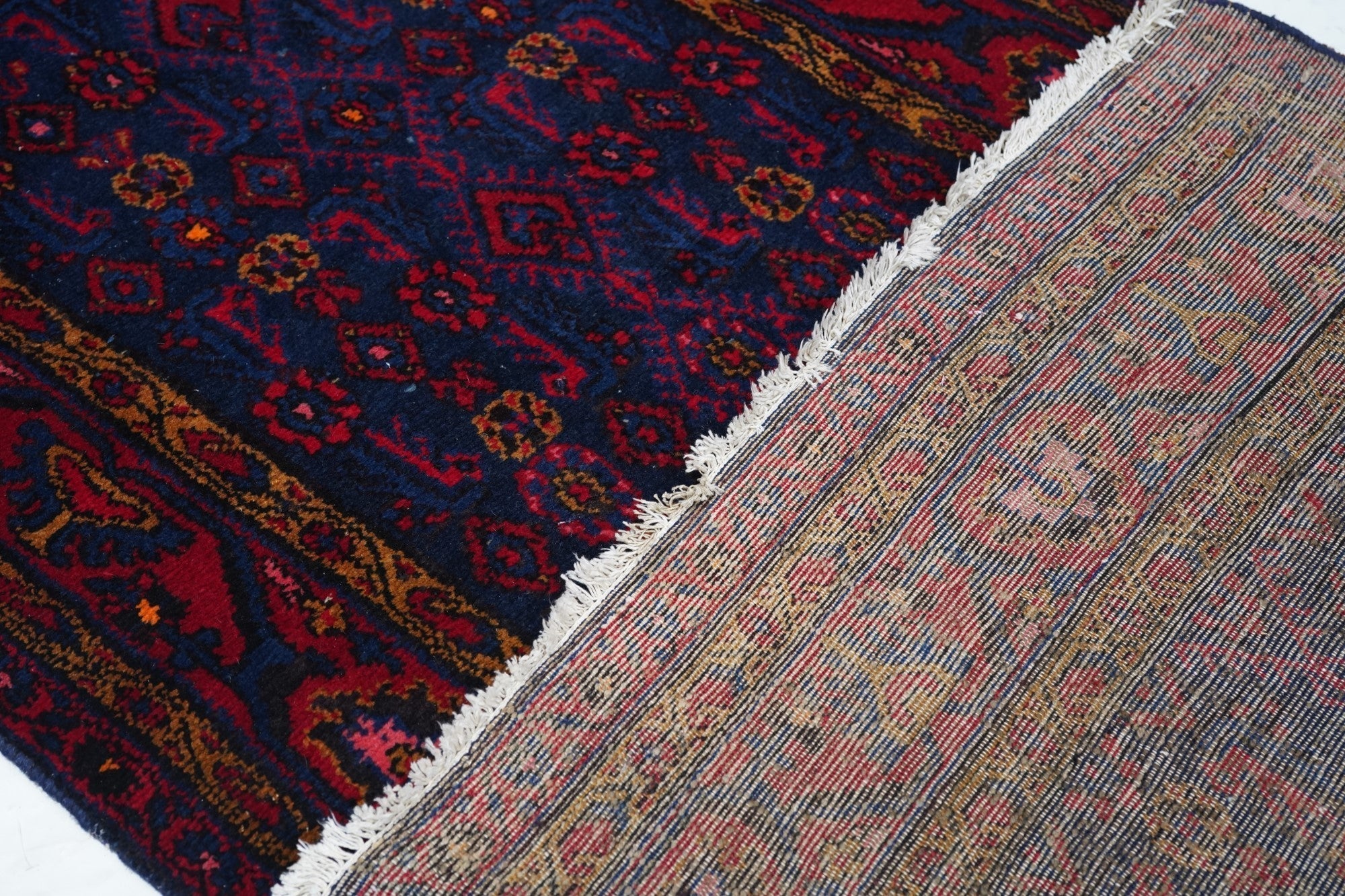 Vintage Hamadan Runner 3'7'' x 12'9''