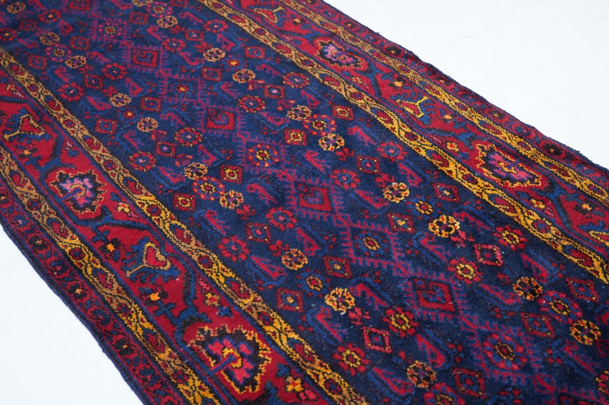 Vintage Hamadan Runner 3'7'' x 12'9''