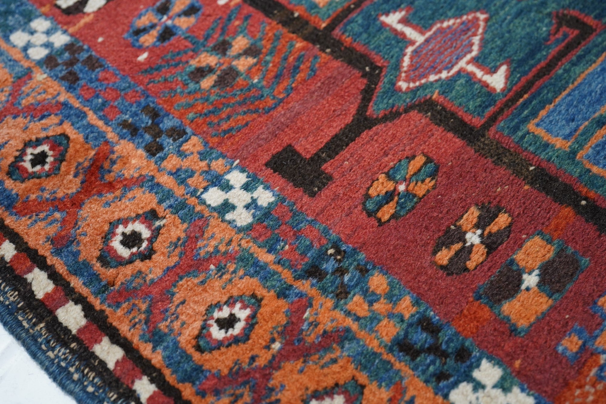 Antique Heriz Runner 3'4'' x 14'4''