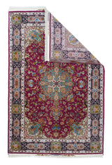 Extremely Fine Tabriz Wool & Silk Rug 3'4'' x 5'3''