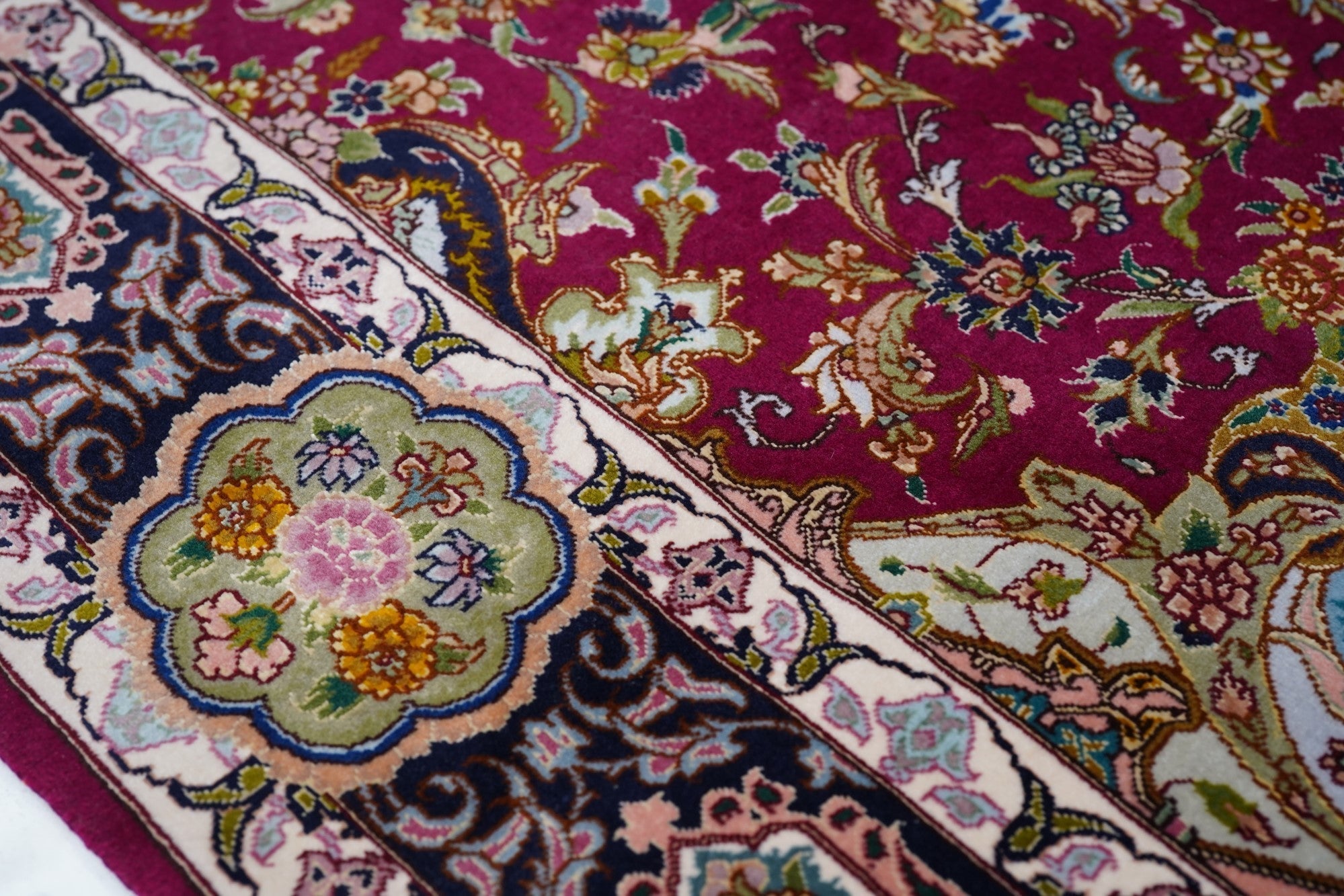 Extremely Fine Tabriz Wool & Silk Rug 3'4'' x 5'3''