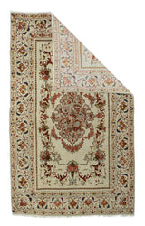 Extremely Fine Antique  Tehran Rug. Wool With all Design in Silk 3'4'' x 5'6''