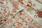 Extremely Fine Antique  Tehran Rug. Wool With all Design in Silk 3'4'' x 5'6''