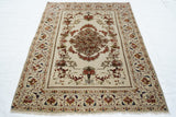 Extremely Fine Antique  Tehran Rug. Wool With all Design in Silk 3'4'' x 5'6''