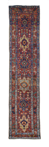 Antique Heriz Runner 3'3'' x 14'8''