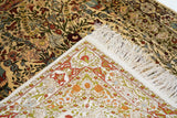 Extremely Fine Antique Silk Hereke Rug 3'5'' x 4'11''