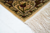 Extremely Fine Antique Silk Hereke Rug 3'5'' x 4'11''