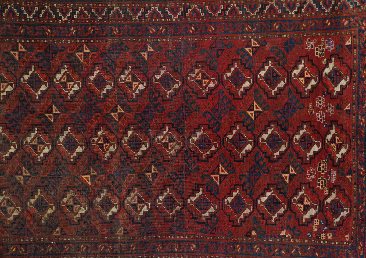 Vintage Afghan Rug 4'7'' x 6'9''