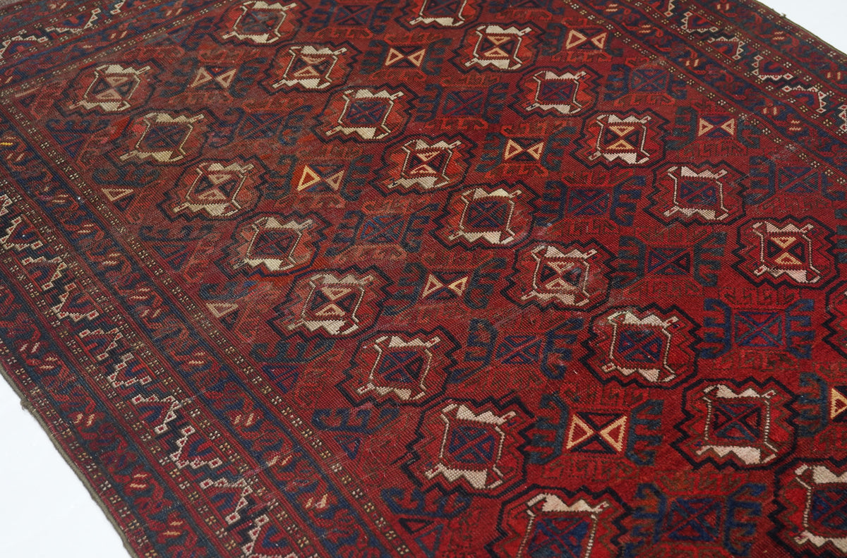 Vintage Afghan Rug 4'7'' x 6'9''