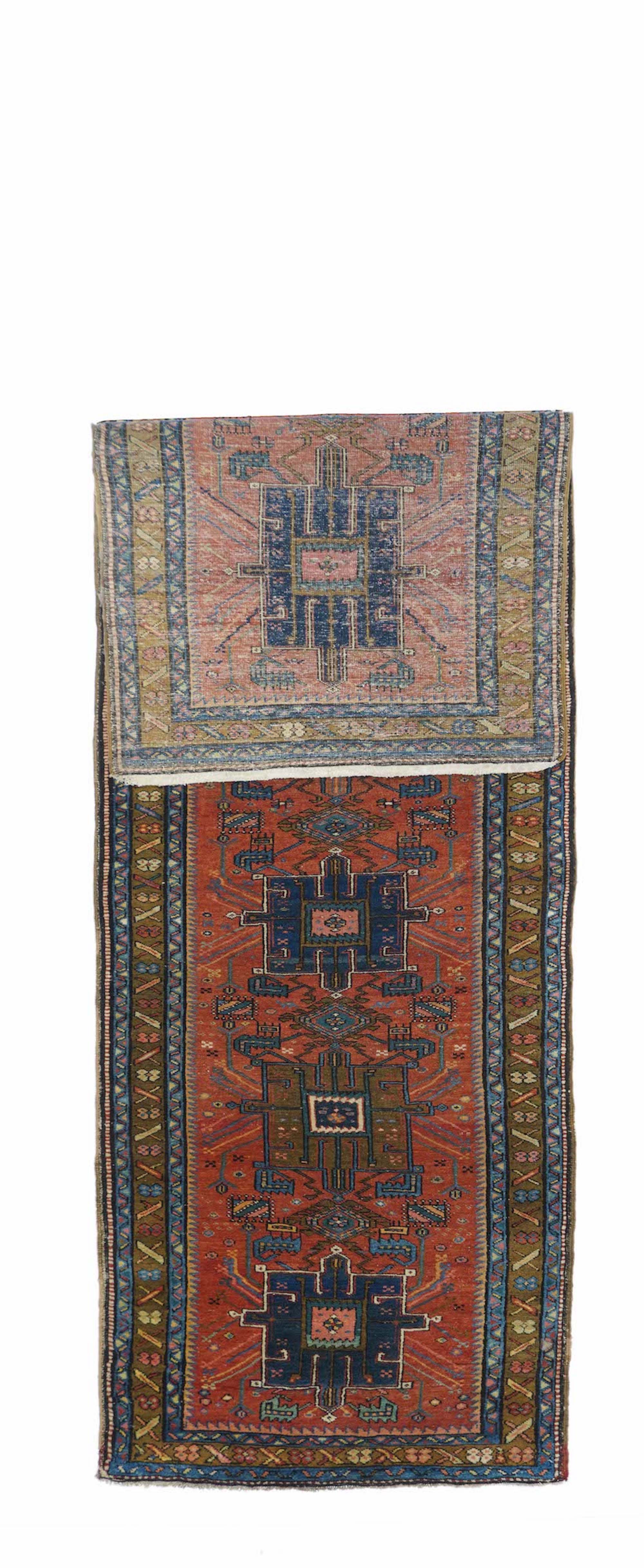 Antique Heriz Runner 3'5'' x 10'4''