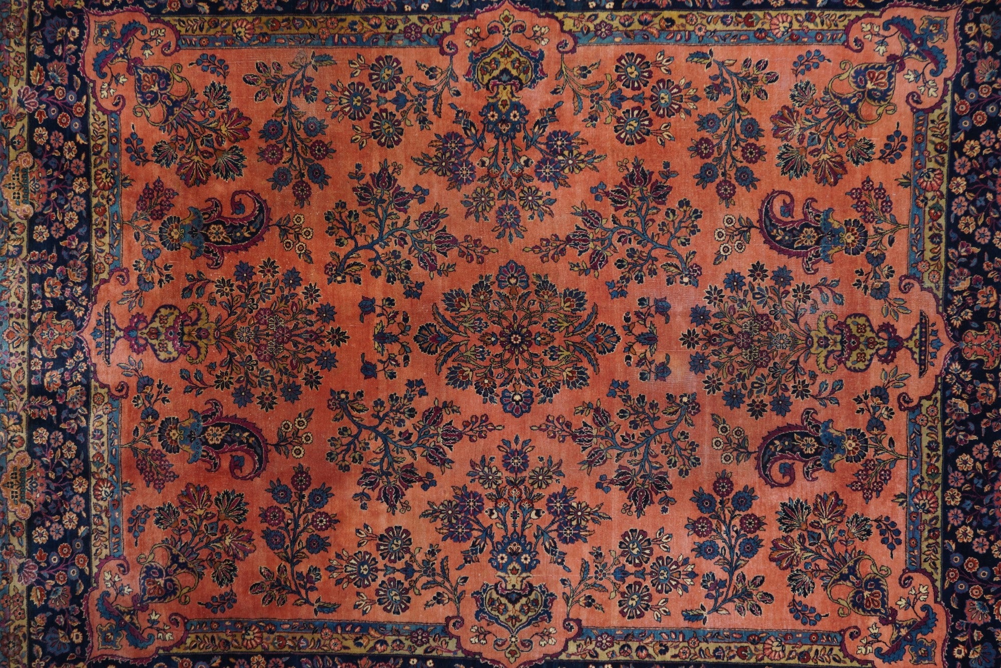 Antique  Kashan Rug 8'1" x 10'0"