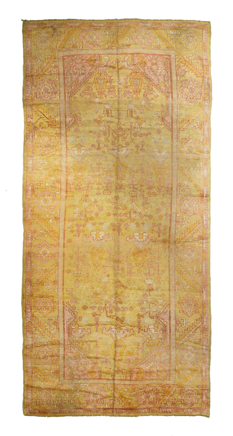 Antique Oushak Rug 7' 2'' x 14' 10