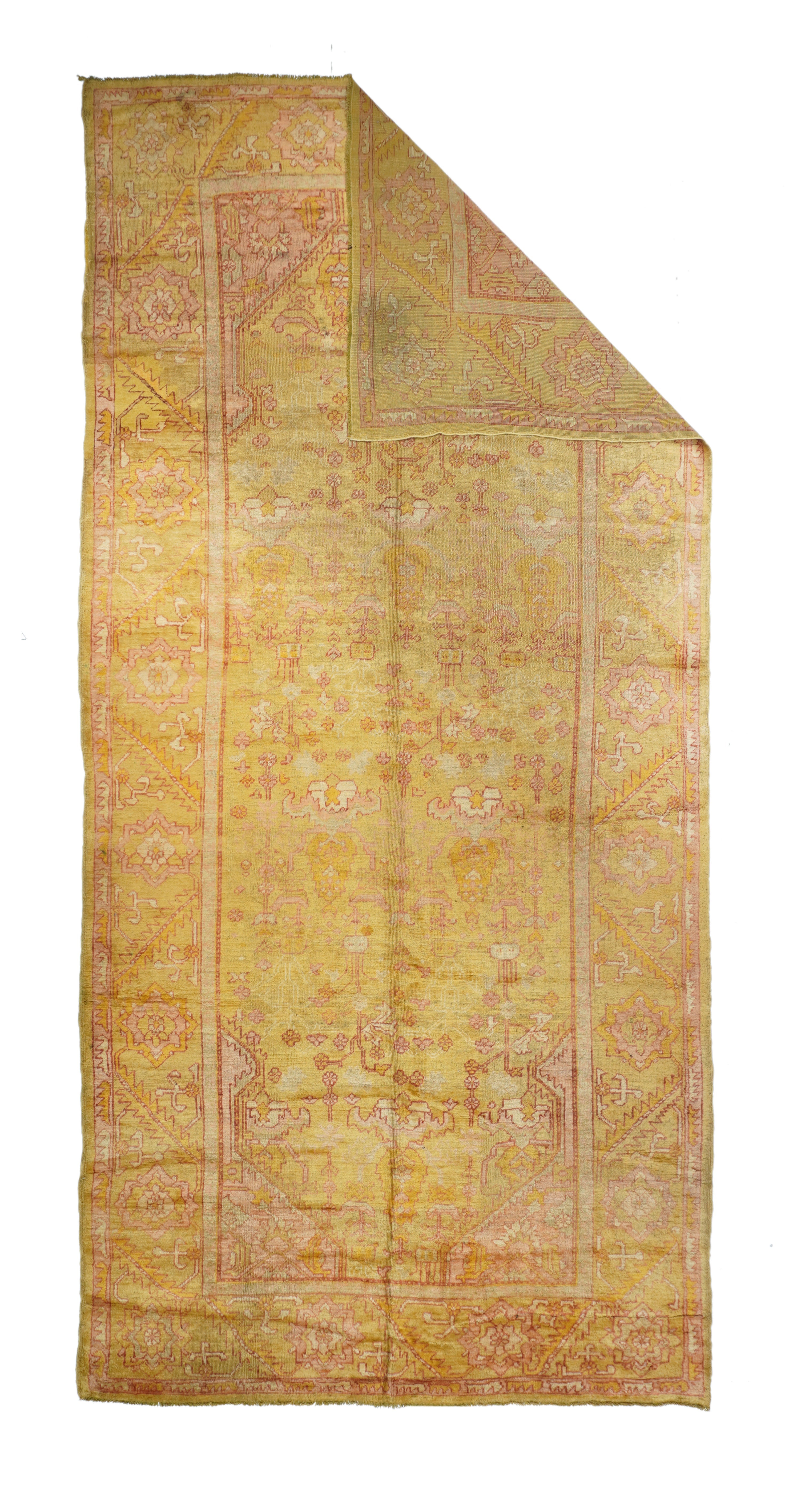 Antique Oushak Rug 7' 2'' x 14' 10"