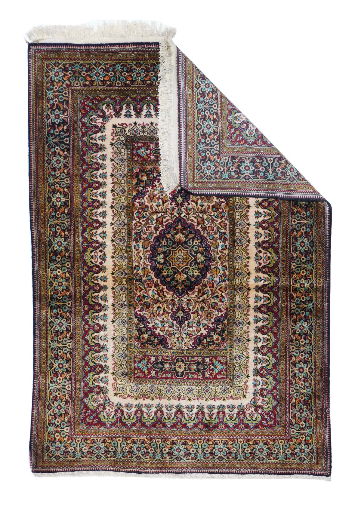 Fine Silk  Qum Rug 3'6'' x 5'0''