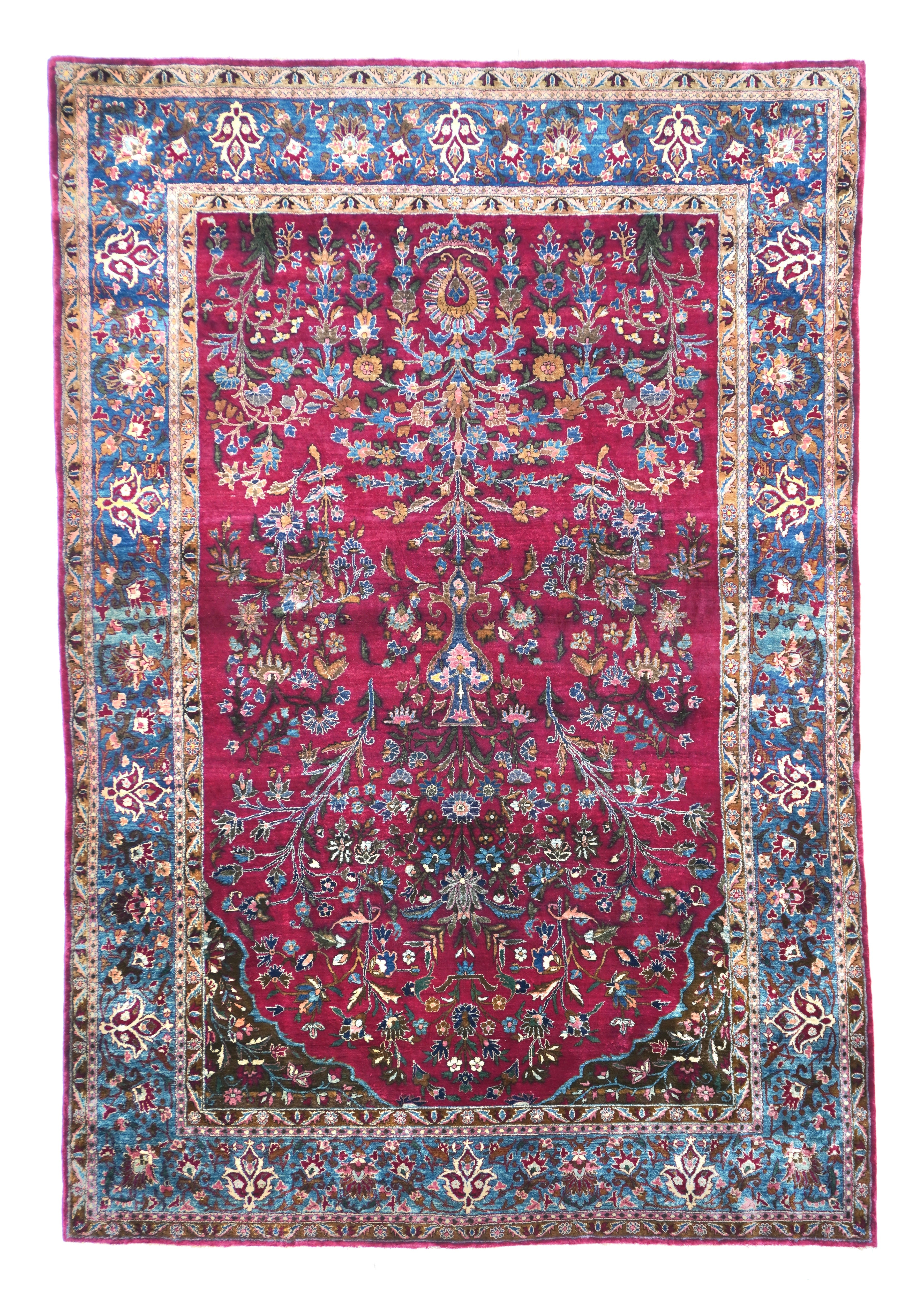 Antique Silk  Kashan Rug 4'5'' x 6'6''