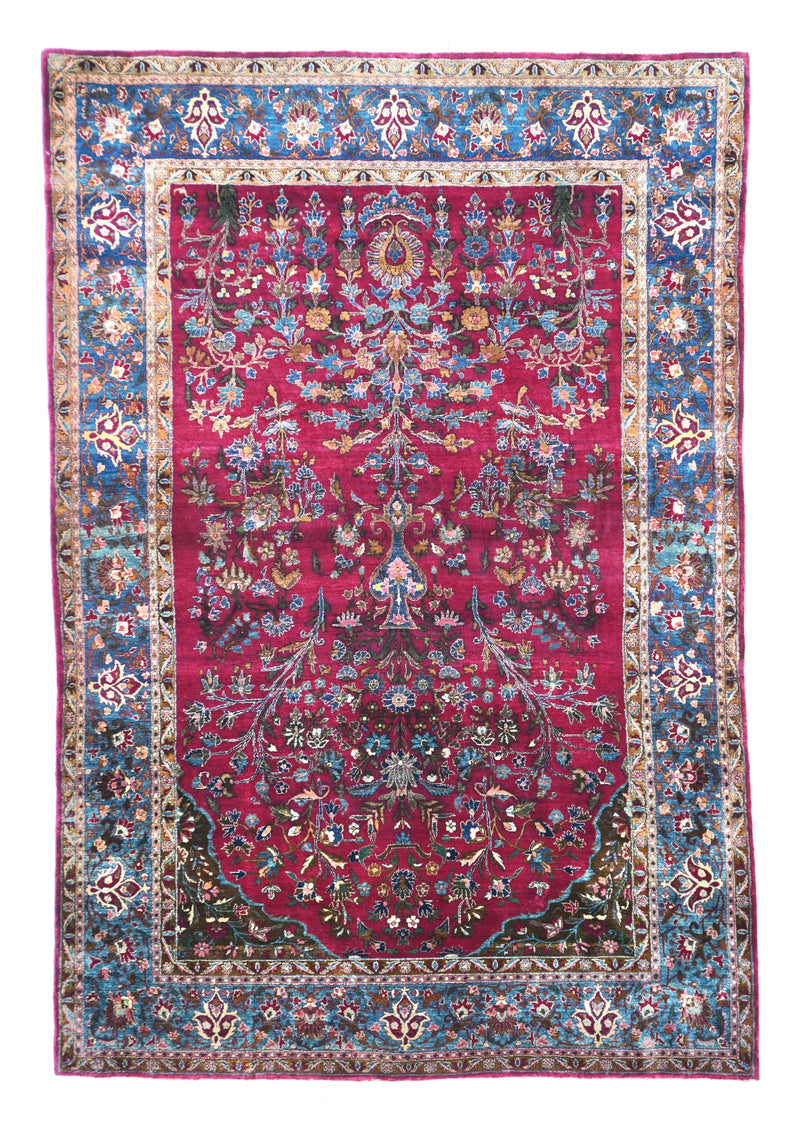 Antique Silk  Kashan Rug 4'5'' x 6'6''