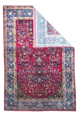 Antique Silk  Kashan Rug 4'5'' x 6'6''
