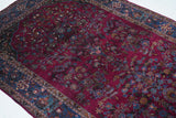 Antique Silk  Kashan Rug 4'5'' x 6'6''