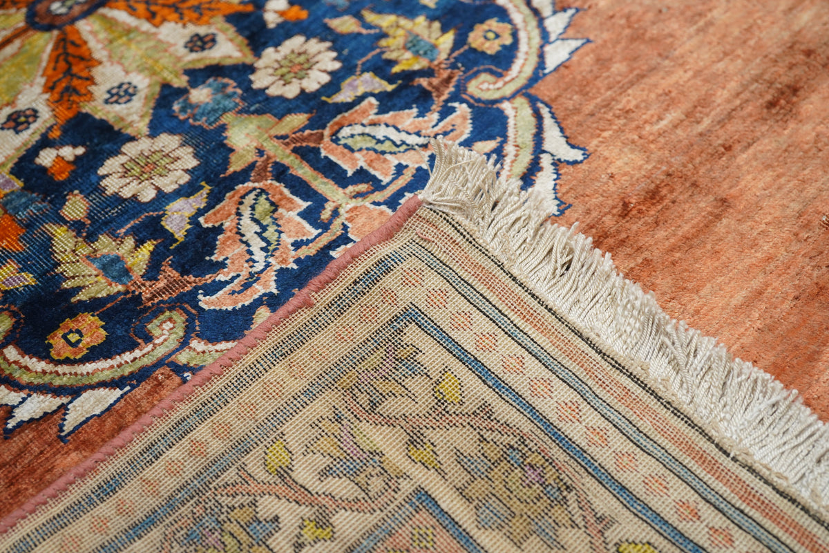 Antique Silk Rug 4'3'' x 5'5''