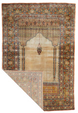 Antique Silk Rug 3'9'' x 5'8''