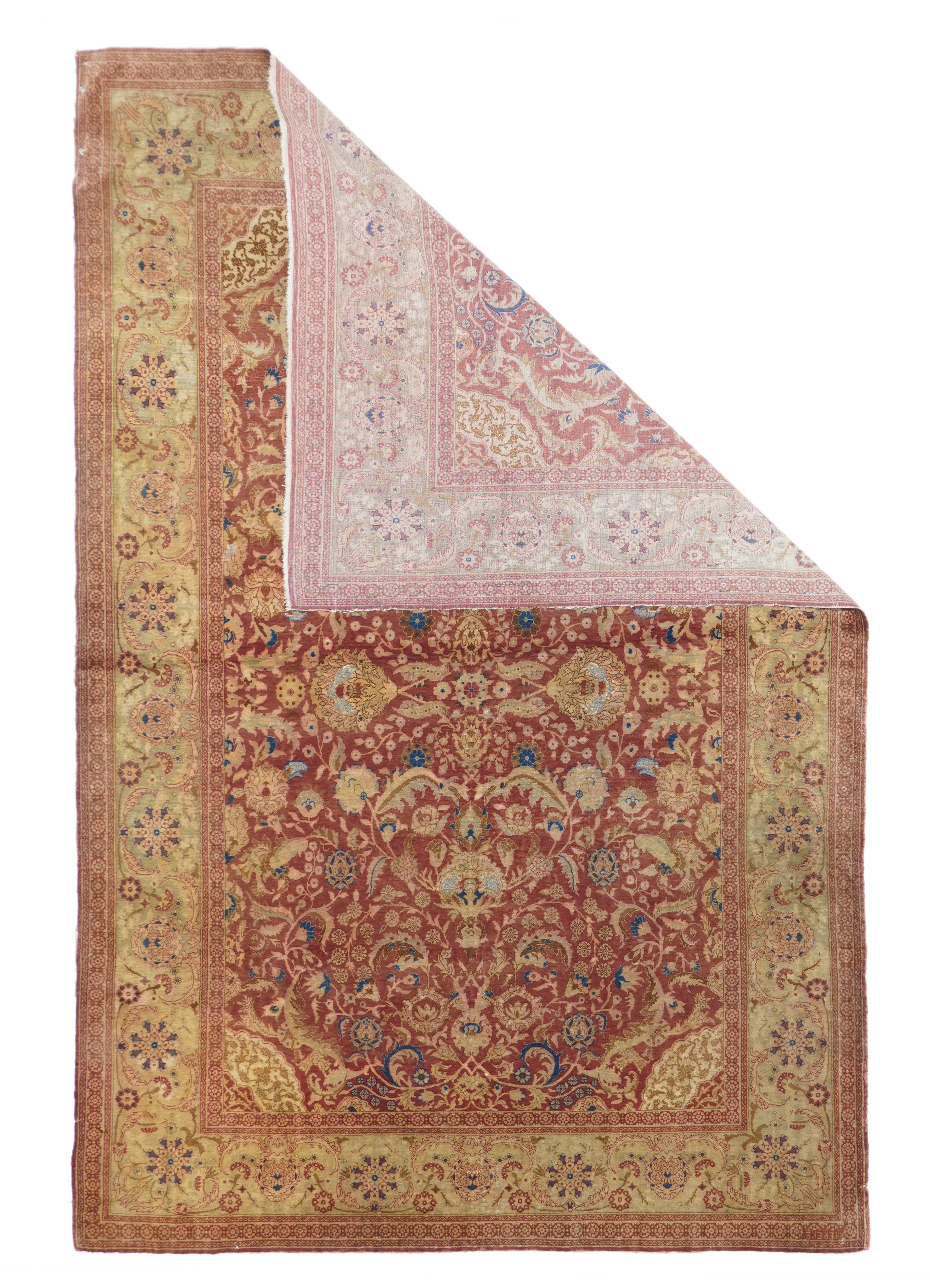 Antique Turkish Silk Signed Hereke Rug 4'3'' x 6'8''