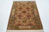Extremely Fine Vintage Turkish Silk Hereke Rug 2'10'' x 4'7''