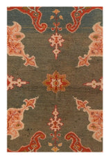 Antique Indian Agra Rug 3'8'' x 4'4'' circa 1890