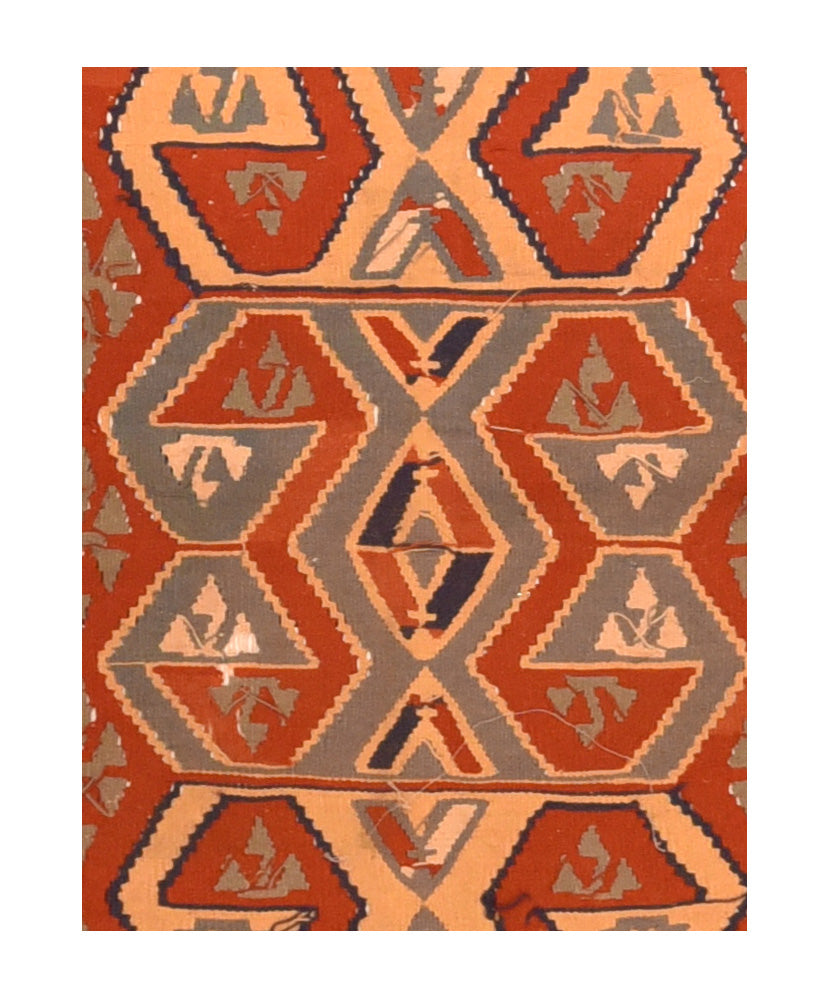 Vintage Turkish Kilim Rug 3'2'' x 5'3''
