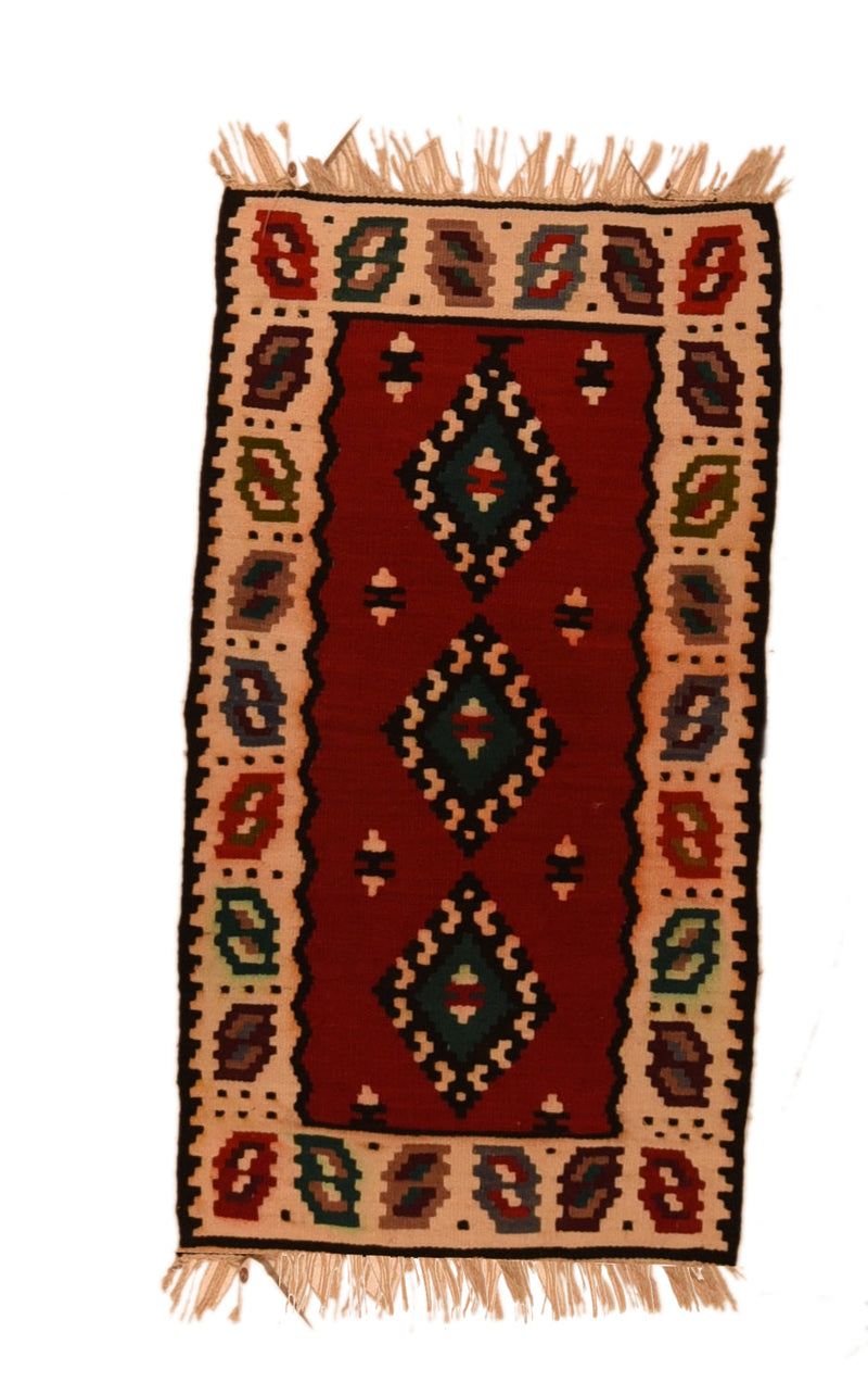 Vintage Turkish Kilim Rug 1'8'' x 3'2''