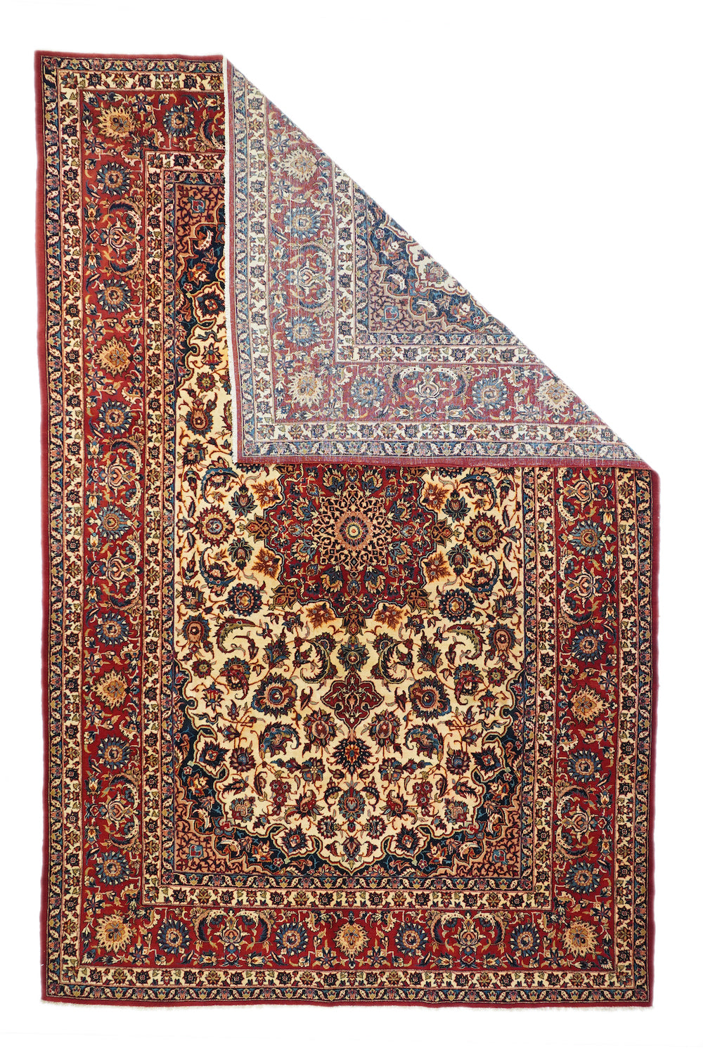 Fine Antique Isfahan Rug 6'10'' x 11'0''