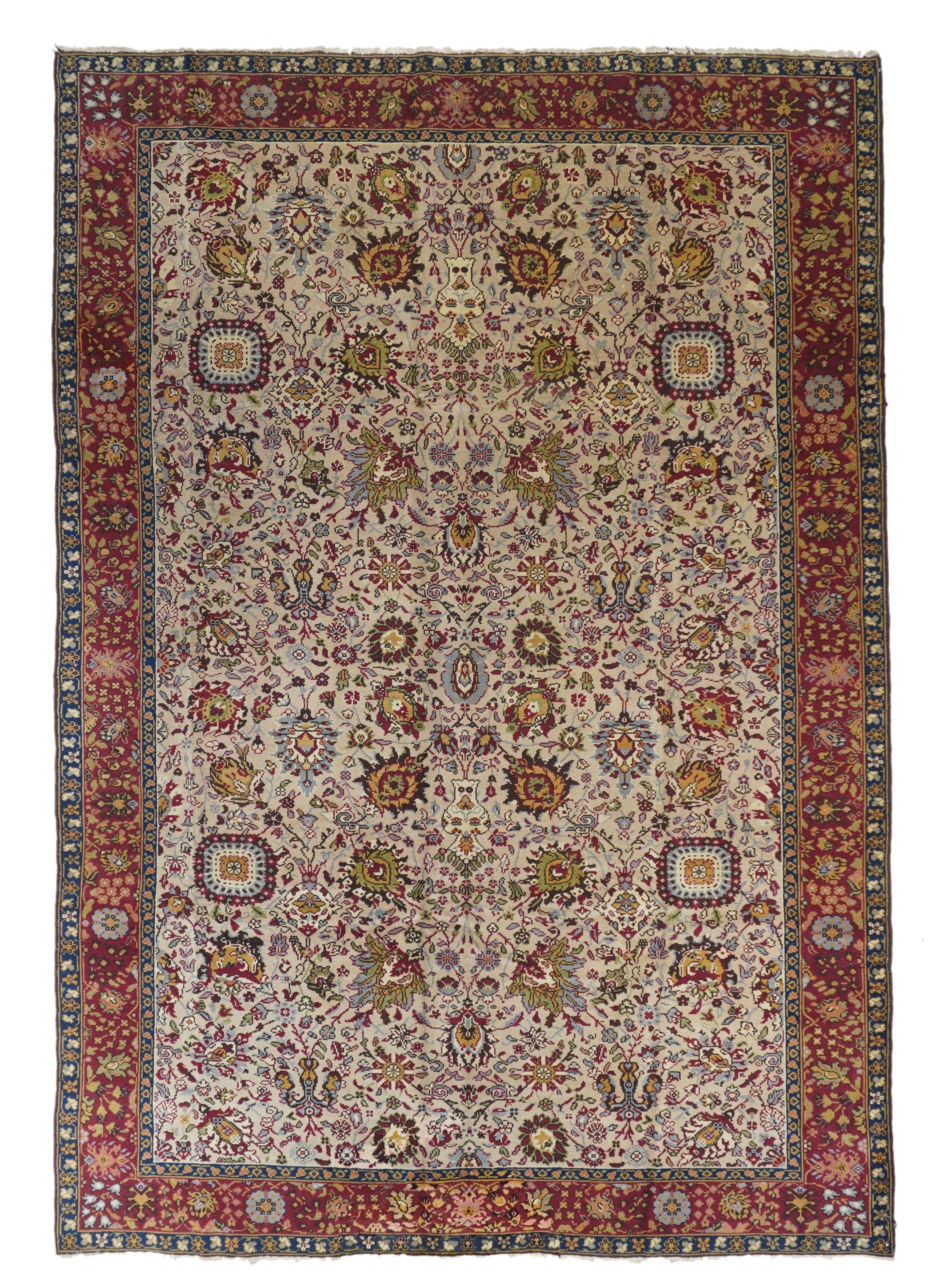 Vintage Turkish Wool Rug 6' 3" x 9' 3"