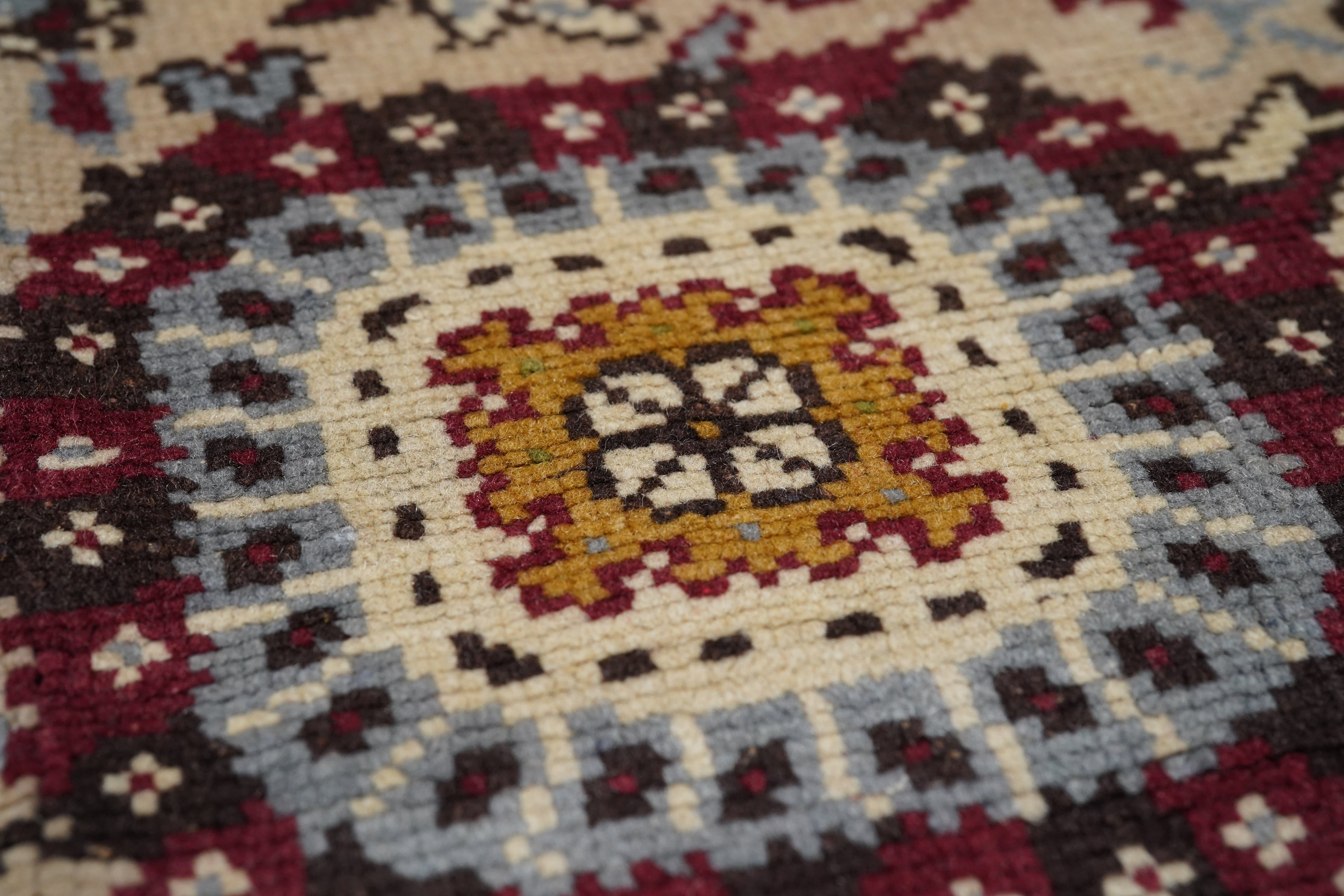 Vintage Turkish Wool Rug 6' 3" x 9' 3"