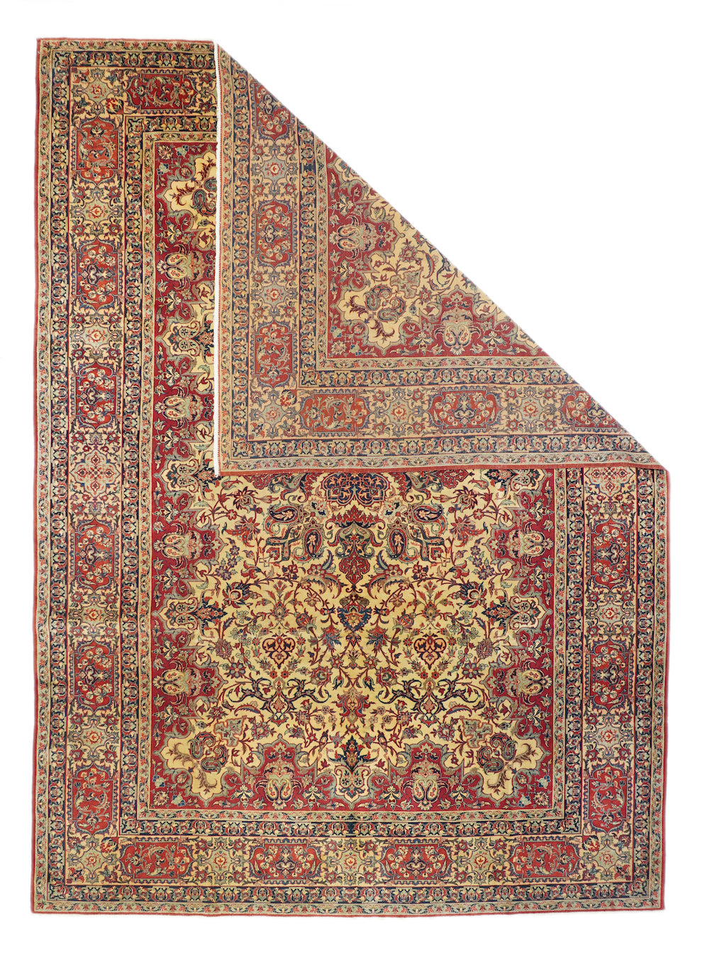 Fine Antique  Isfahan Rug 7'7'' x 10'11''