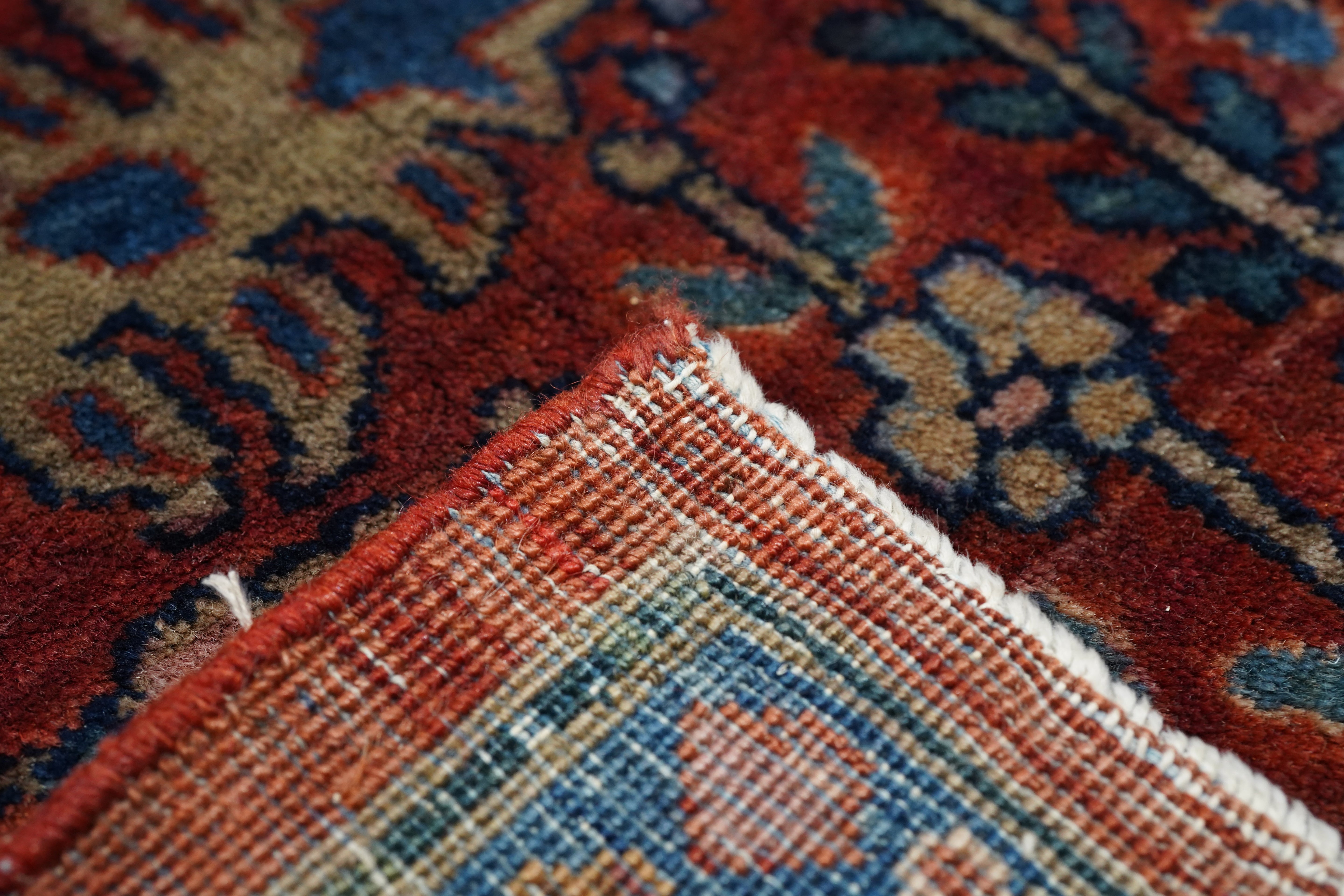 Antique  Mohajeran Sarouk Rug 7'1" x 11' 1''