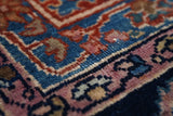 Antique  Mohajeran Sarouk Rug 7'1" x 11' 1''