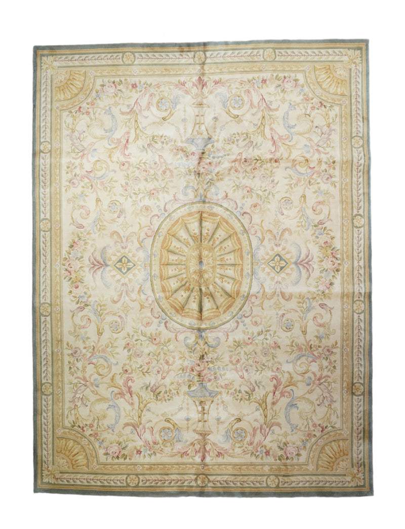 Vintage French Savonnerie Rug 9' x 12'