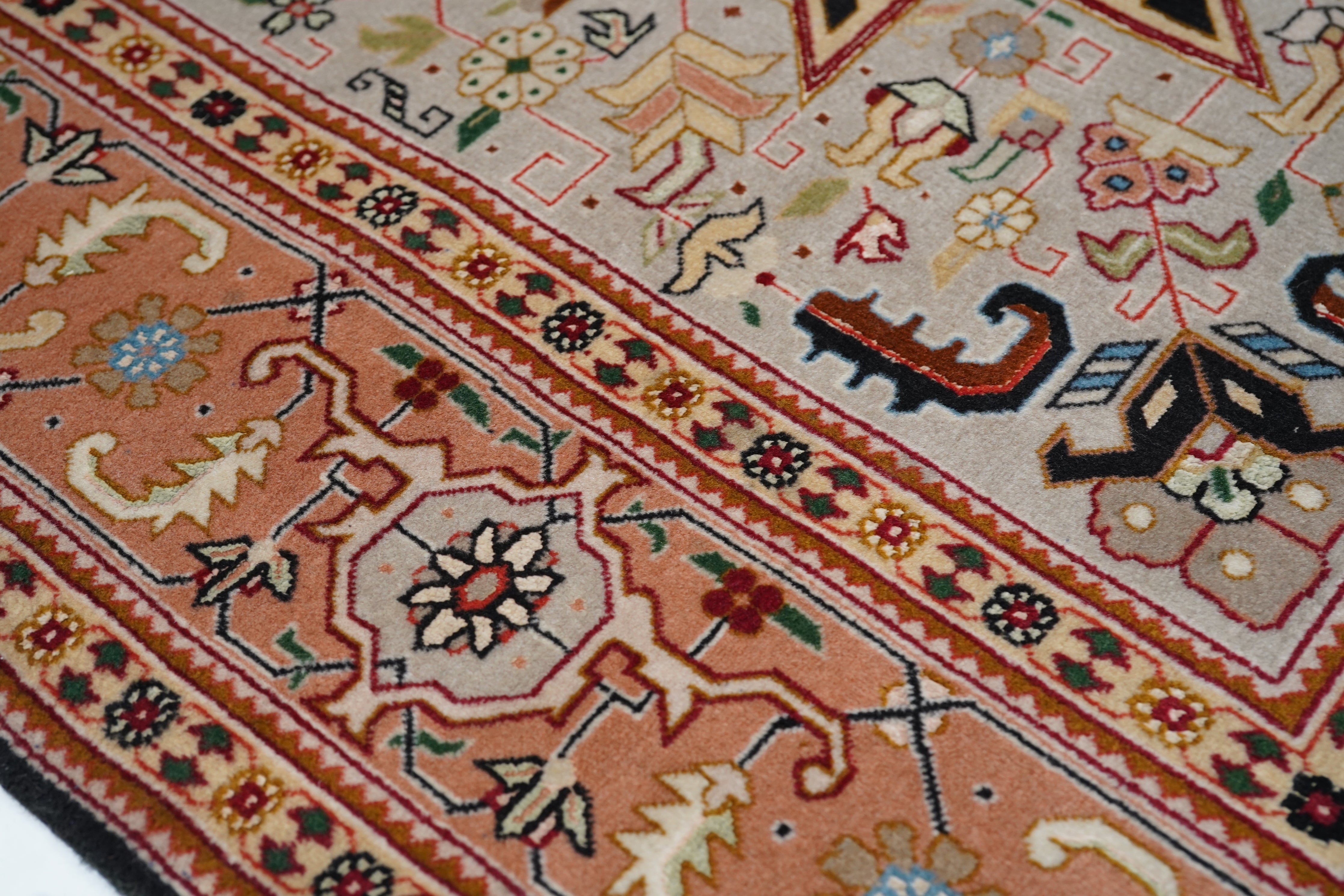 Extremely Fine  Tabriz Wool & Silk Rug 5'0" x 6'0"