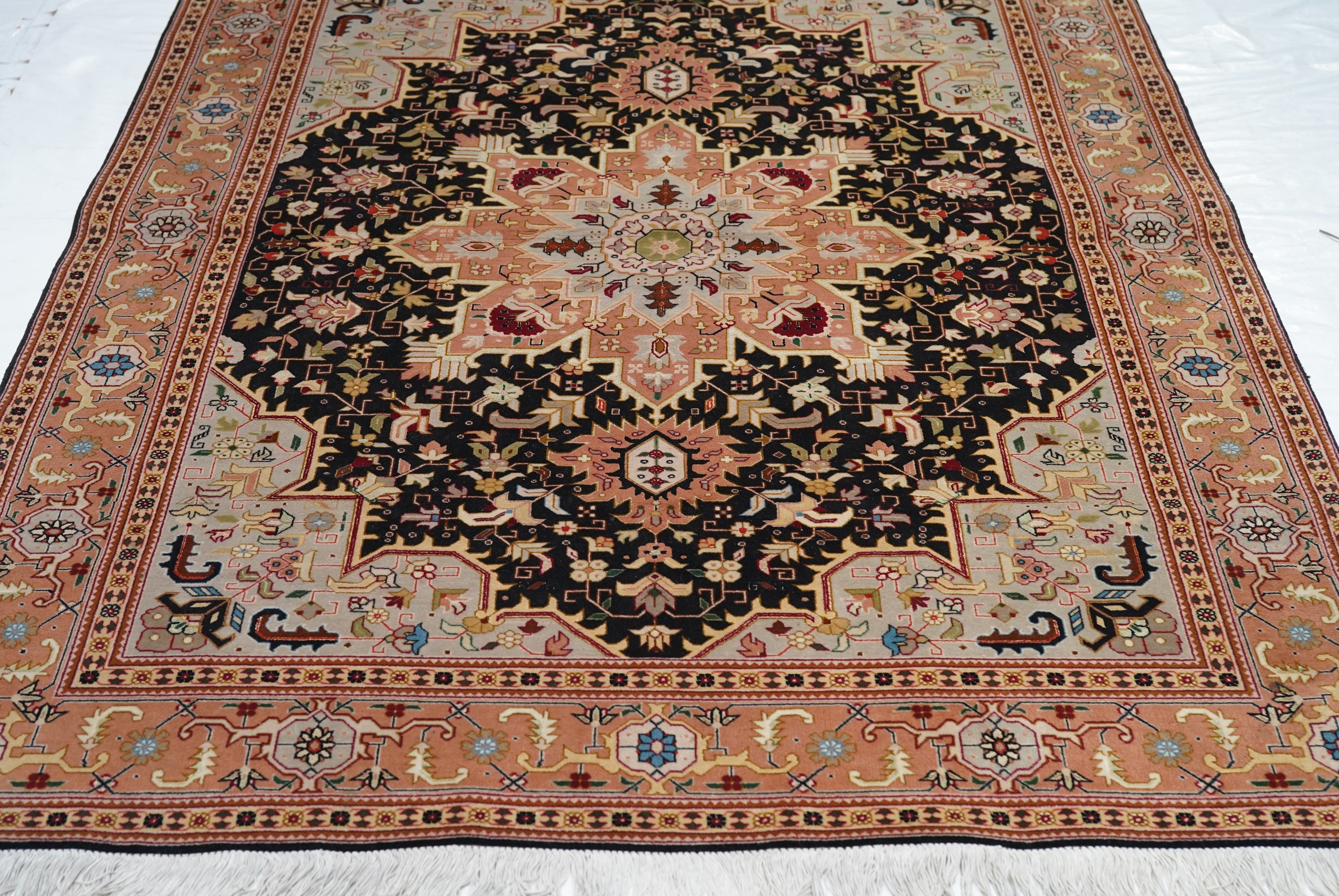 Extremely Fine  Tabriz Wool & Silk Rug 5'0" x 6'0"