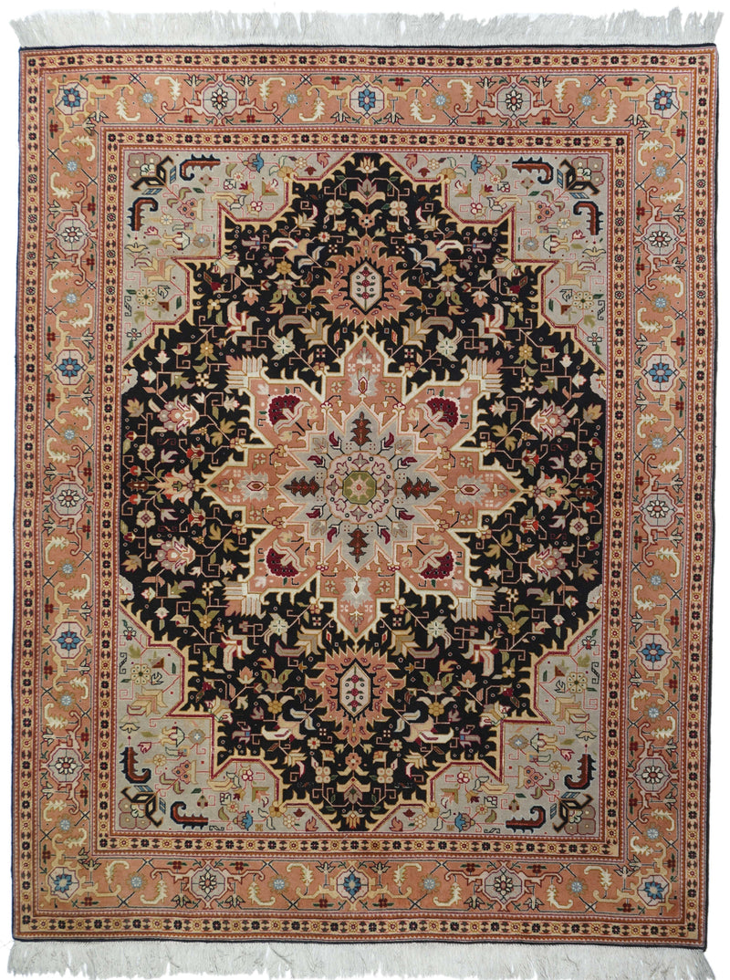 Extremely Fine  Tabriz Wool & Silk Rug 5'0