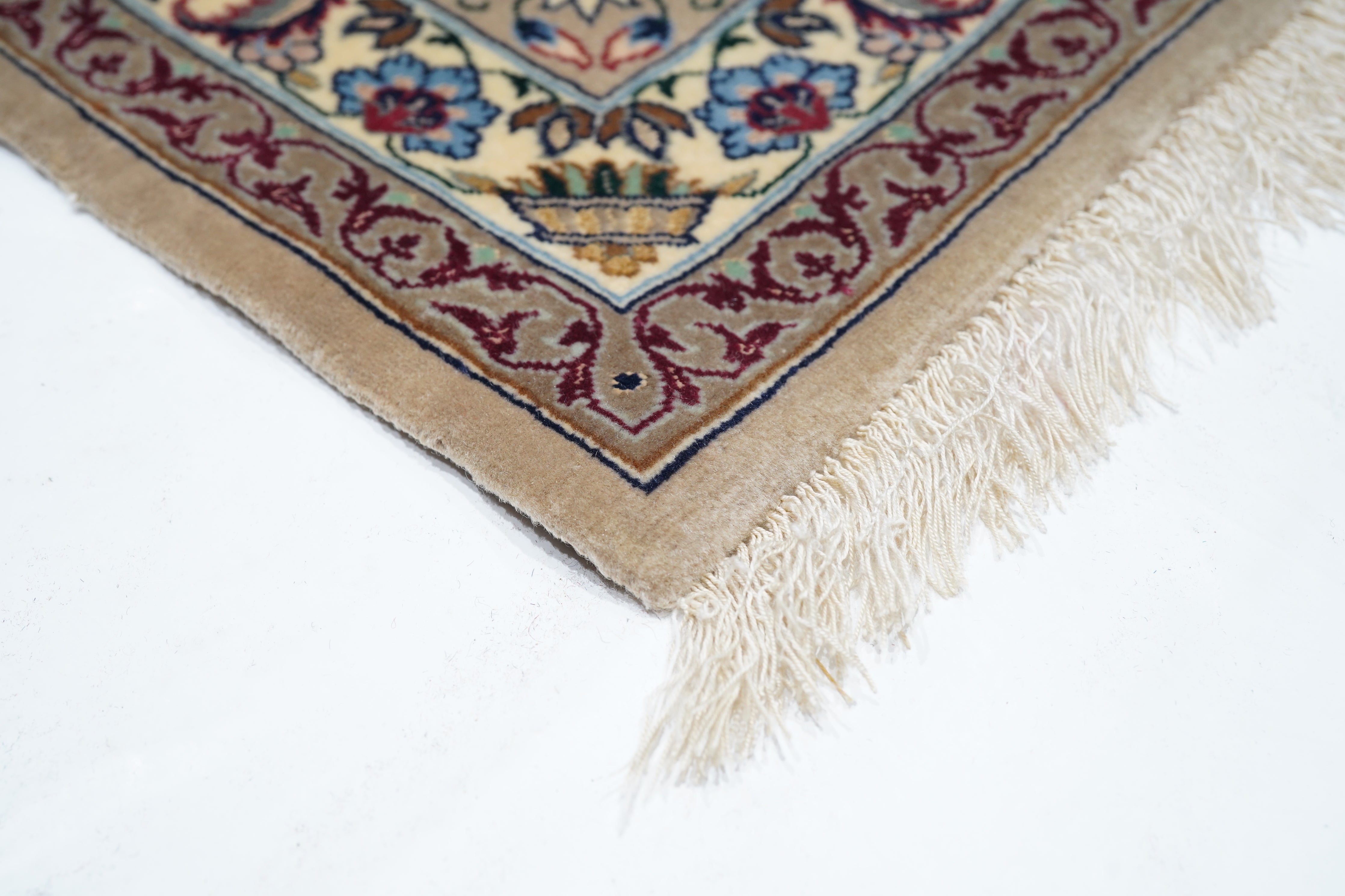 Extremely Fine  Isfahan Wool and Silk Rug 5'1'' x 7'6''