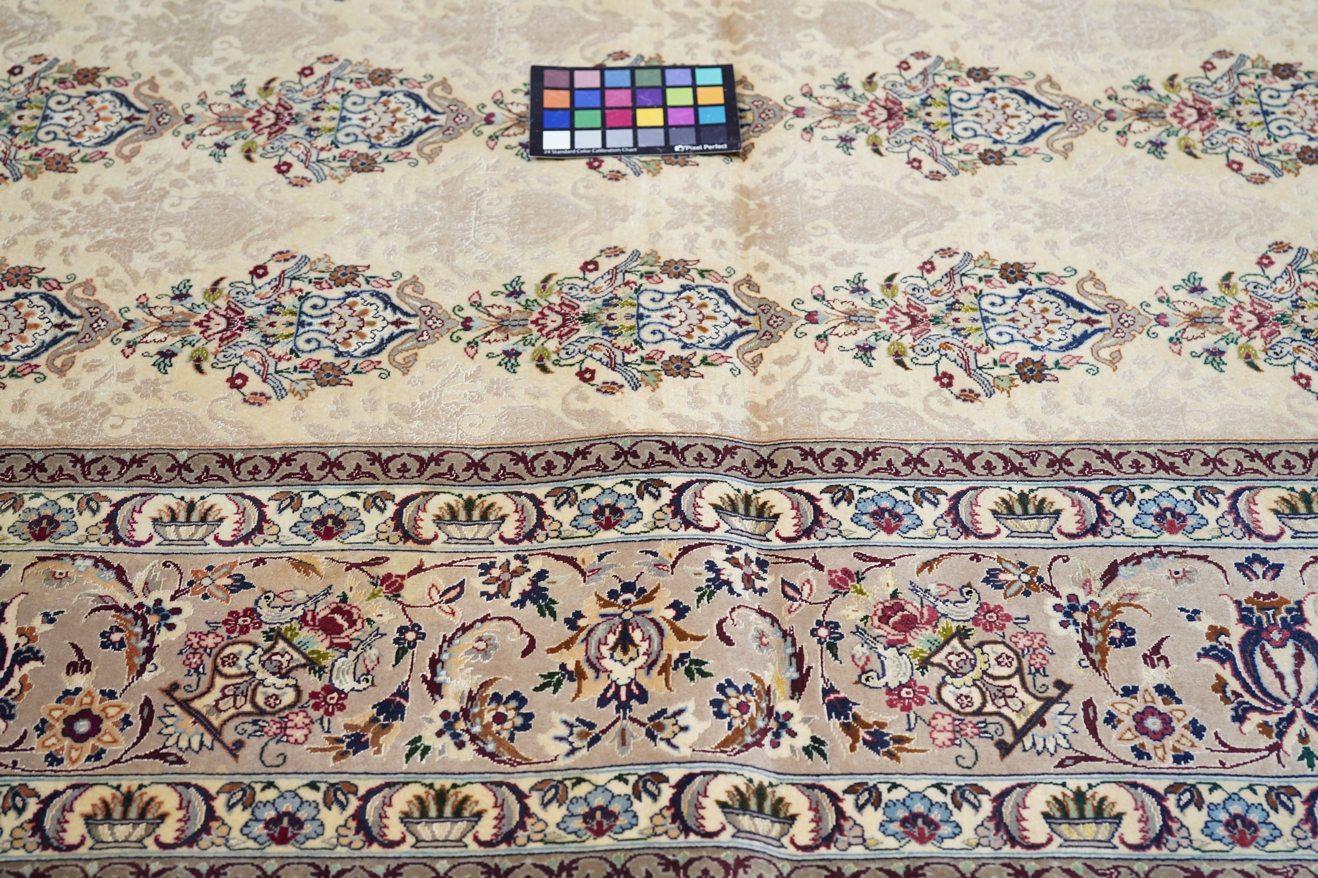 Extremely Fine  Isfahan Wool and Silk Rug 5'1'' x 7'6''