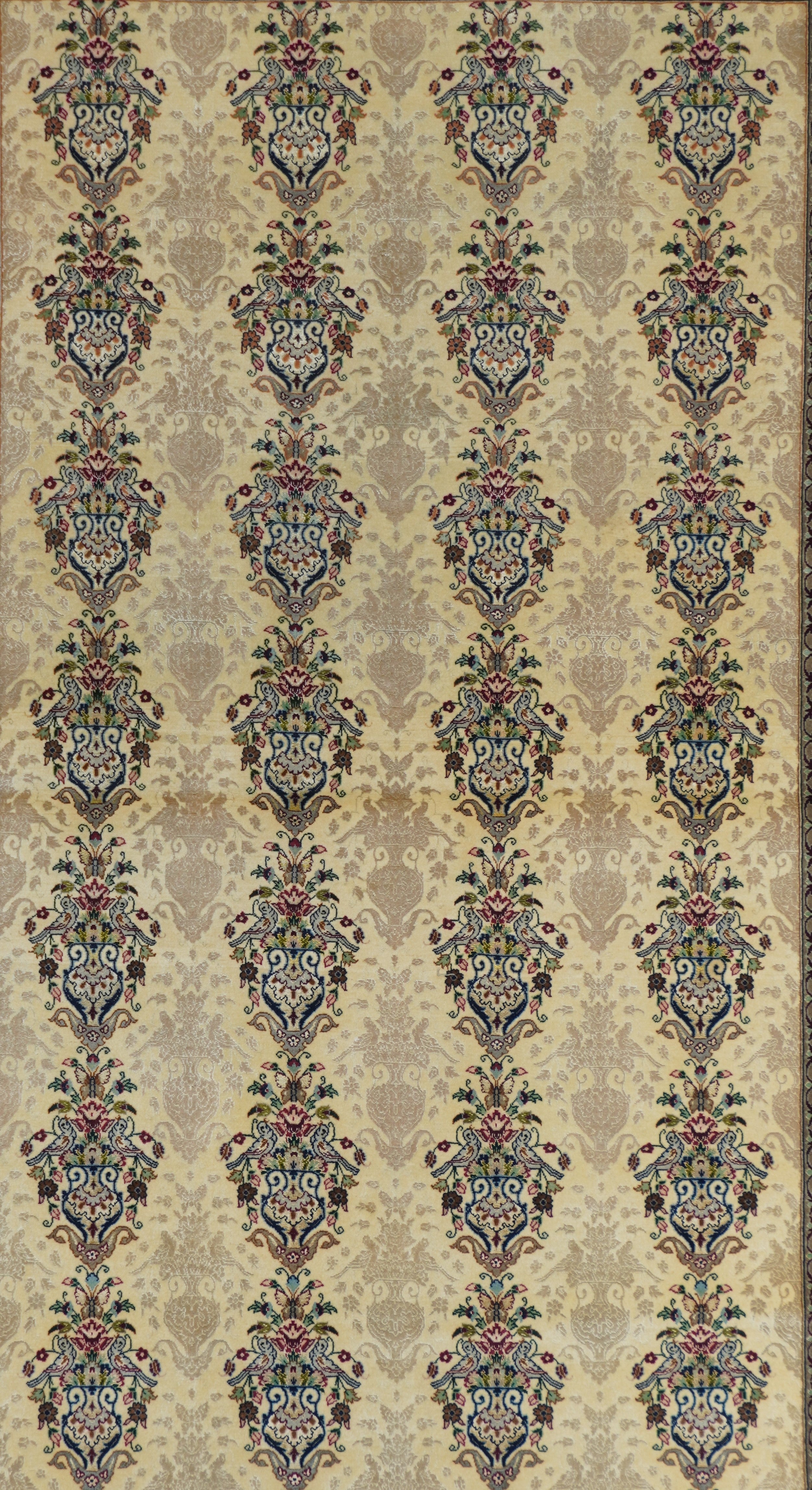 Extremely Fine  Isfahan Wool and Silk Rug 5'1'' x 7'6''