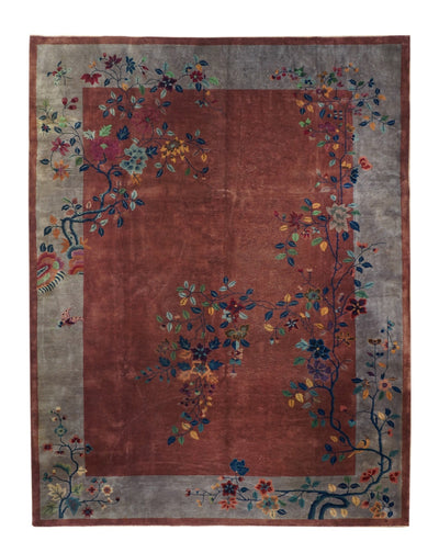 Antique Chinese Art Deco Rug 9' x 12'